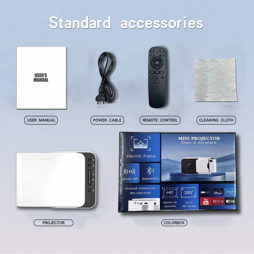 Mini Projecteur Portable WiFi 4K