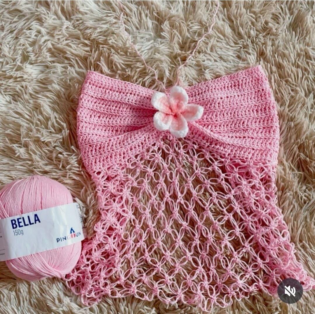 Top crochet boho femme