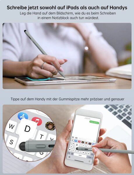 Stylet MEKO pour iPad Apple 2018-2024 avec pointe en caoutch