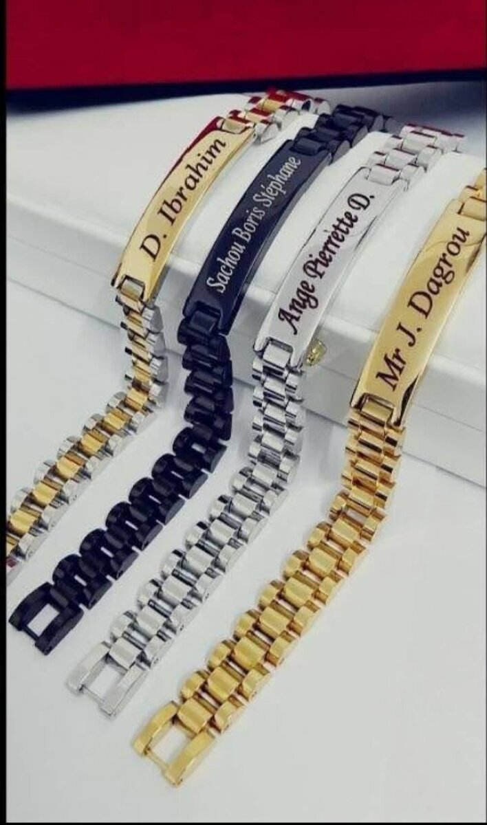 Bracelets personnalisés en acier