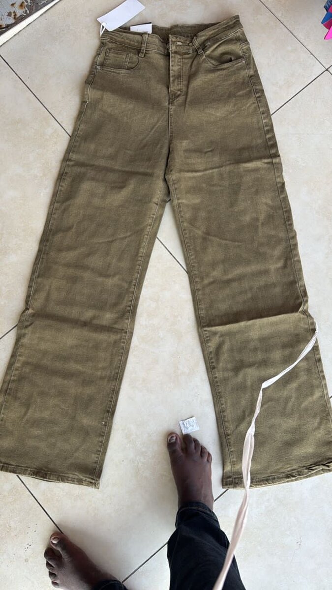 Jeans larges brodés mode