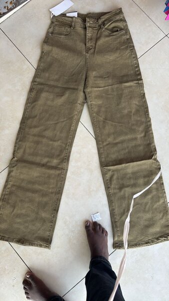 Jeans larges brodés mode