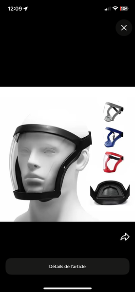 Visière de Protection Anti-Éclaboussures