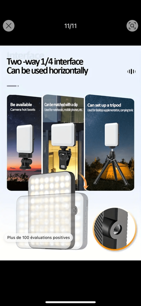 Carré de lumière pour selfie