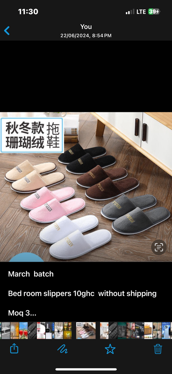 Bed room slippers