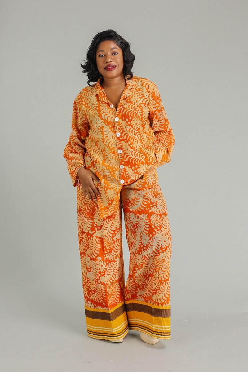 Ensemble en coton coloré femme