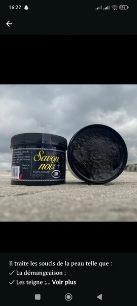 Savon Noir Naturel Hydratant