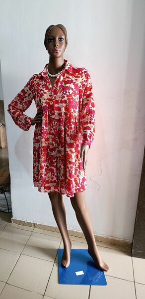 Robe chemise fleurie femme