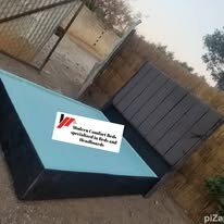 custom made bed with a high base