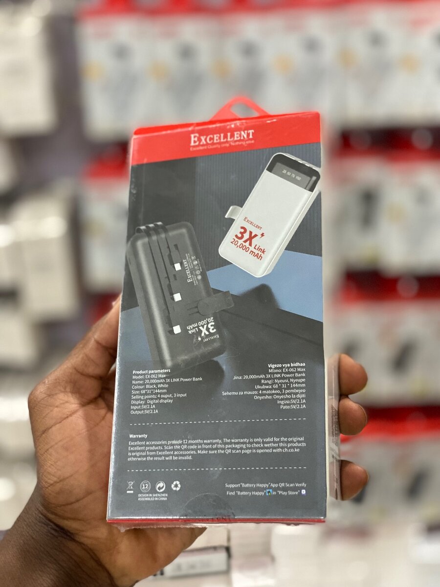 Excellent power bank 20000mAh