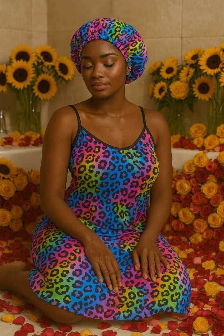 Pyjama Léopard Arc-en-ciel Femme