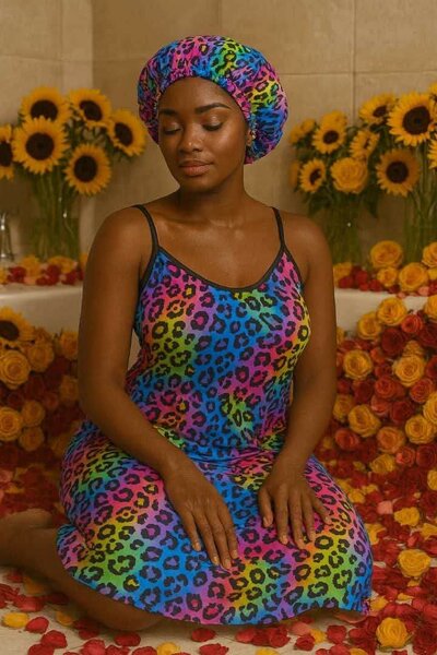 Pyjama Léopard Arc-en-ciel Femme