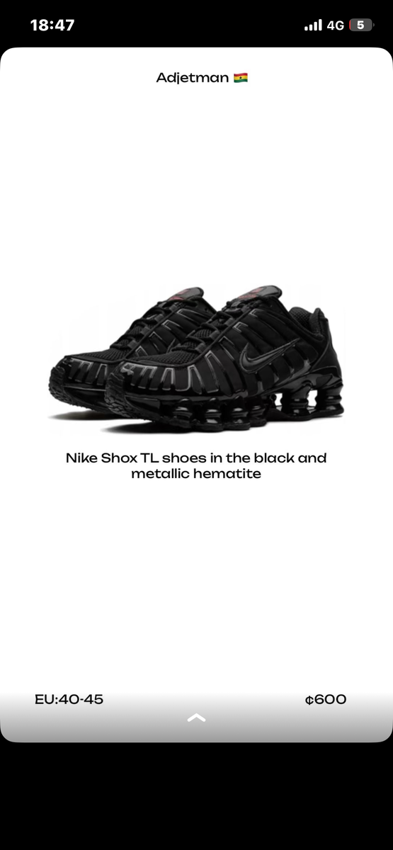 Nike Shox TL Noir Homme