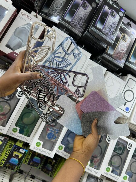 Butterfly glossy ladies case