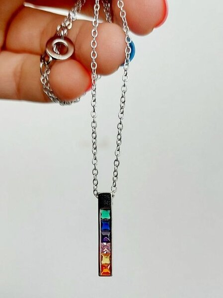 Collier Pendentif Arc-en-ciel