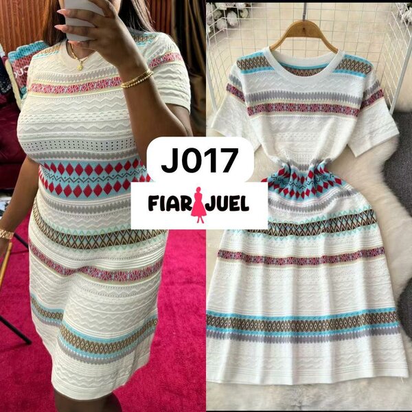 Robe en tricot ethnique