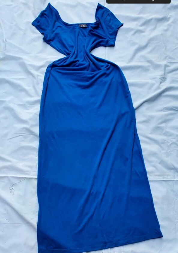 Stylish women's dress blue