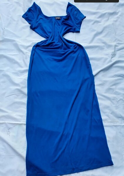 Stylish women's dress blue