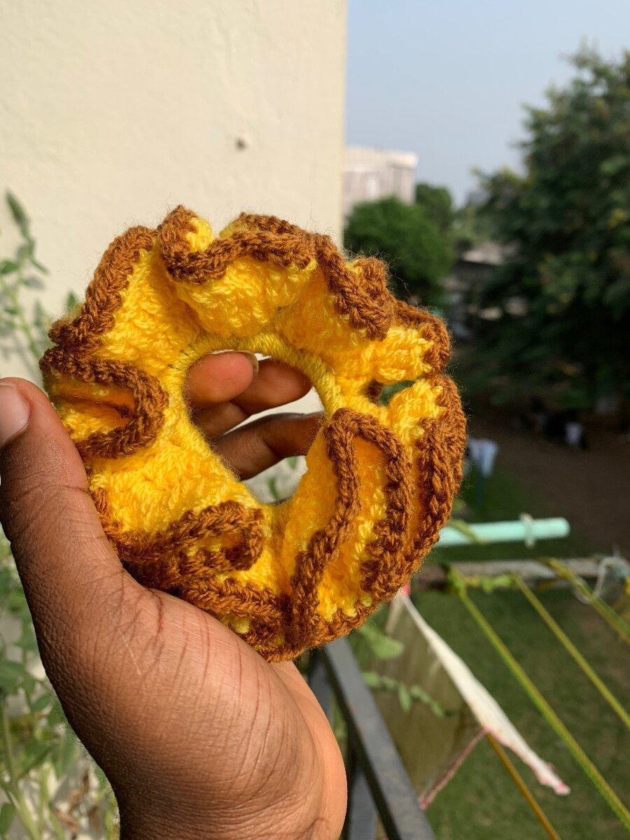 Chouchou au crochet acrylique