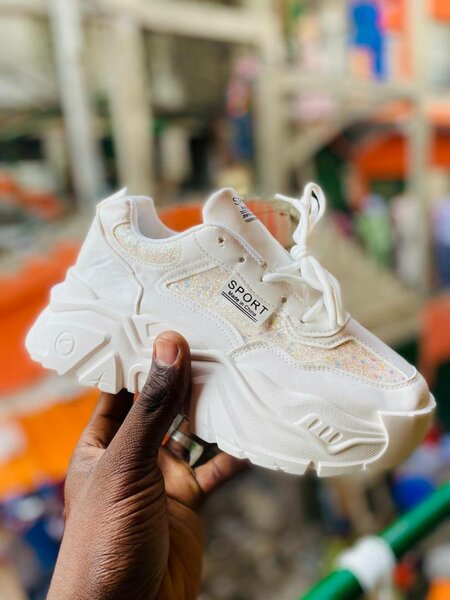 Baskets blanches chunky