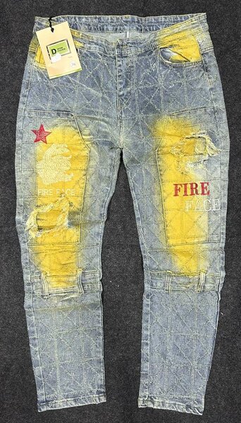 Jeans décontractés style graffiti