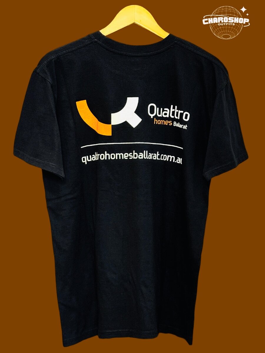 T-shirt Quattro noir unisexe