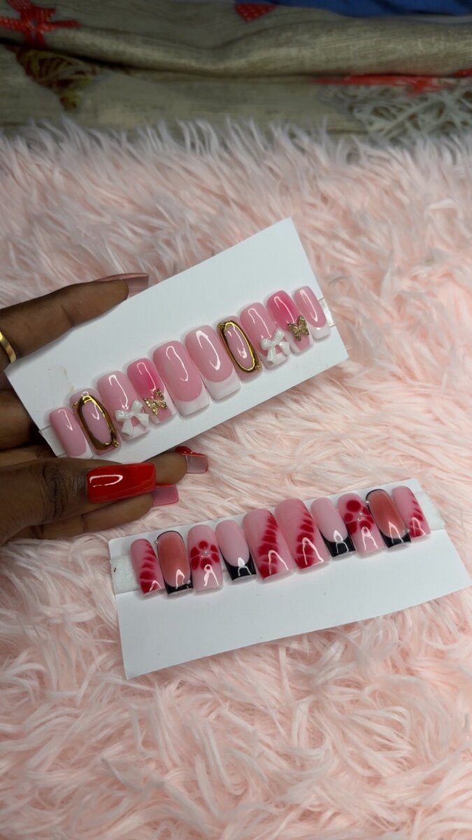 Ongles faux décoratifs multicolores