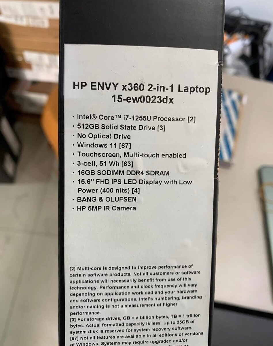 ORIGINALLY CERTIFIED HP ENVY CONVERTIBLE LAPTOP