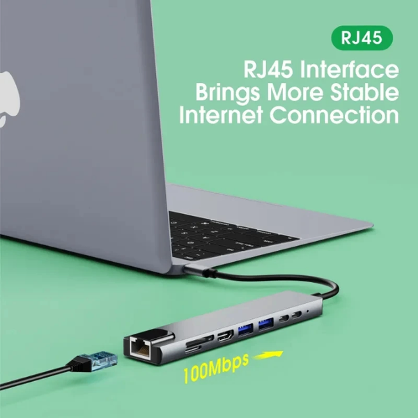 Adaptateur USB-C 8 en 1