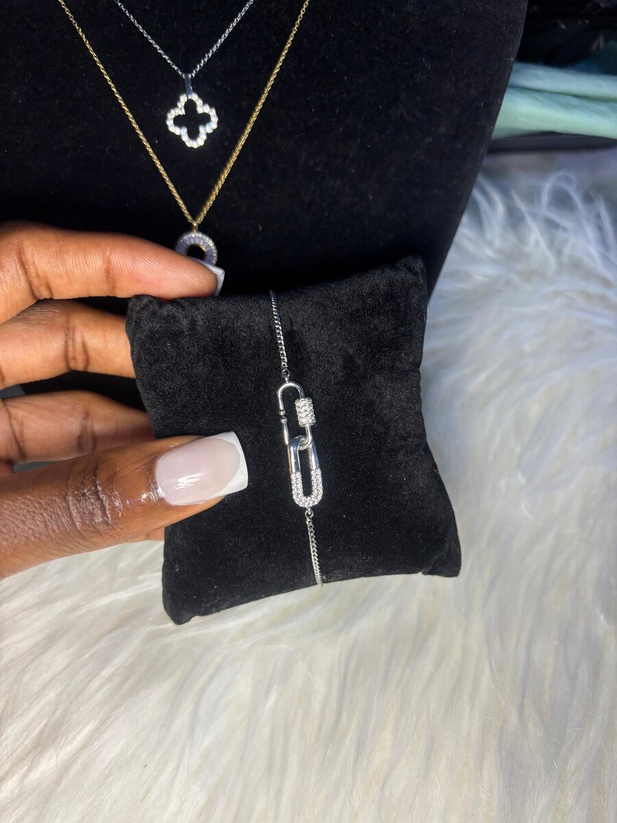 Bracelet chaîne argentée