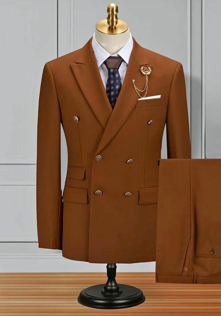 Costume homme luxe marron chic