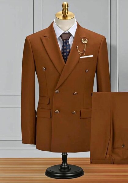 Costume homme luxe marron chic