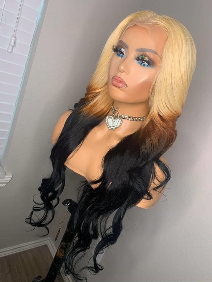 Perruque Colorée Ondulée