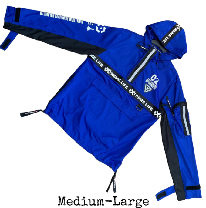 Blue Adidas windbreaker