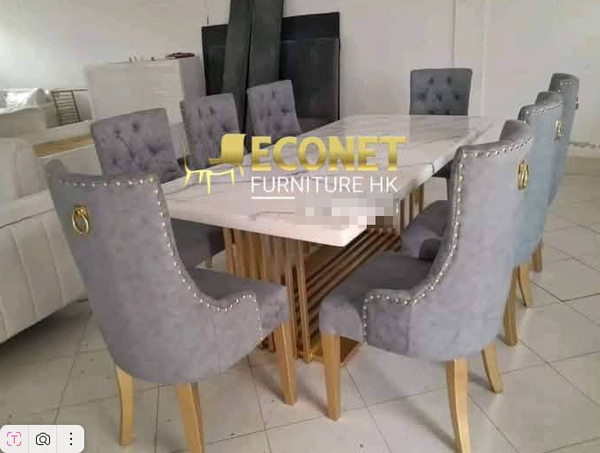 Kitchen furniture, table with 8 armchairs