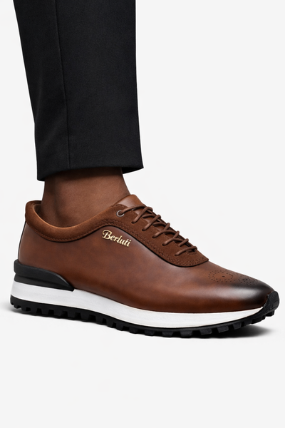 Sneakers en cuir Bertuti