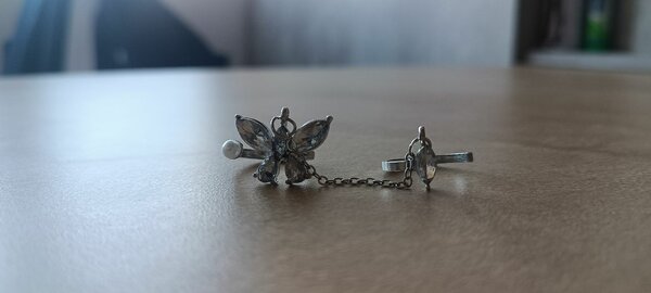 Двойное кольцо бабочка