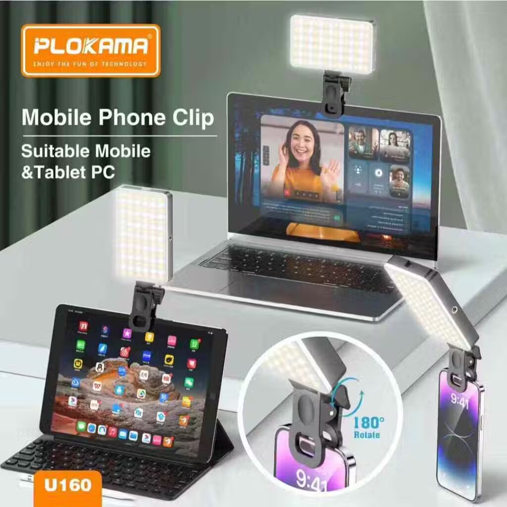 Plokama U160 Mini Clip Selfie LED Light for Photography