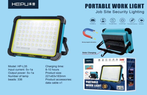 Projecteur LED Portable HEPU