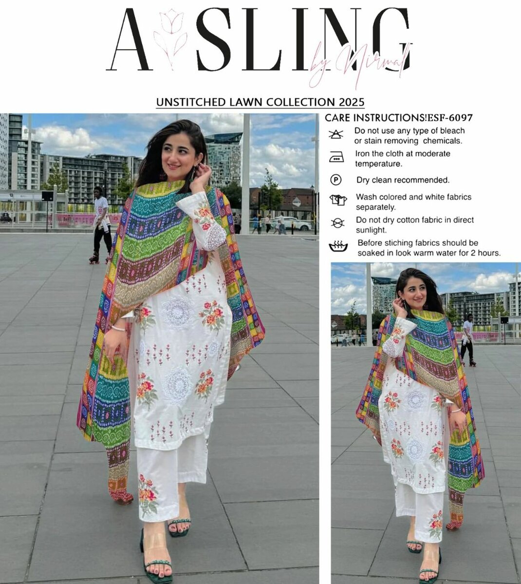 Unstitch embroidery lawn 3 pc .dc free