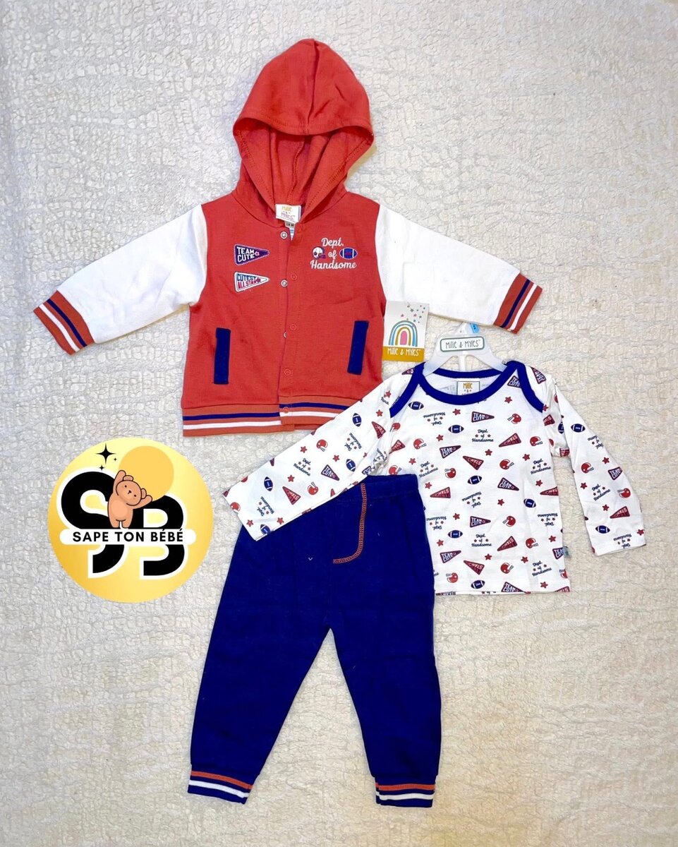 Ensemble 3pcs Bébé Confortable