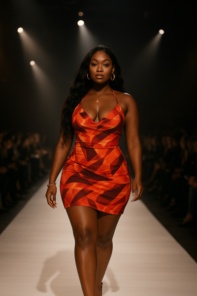 Robe à motifs géométriques