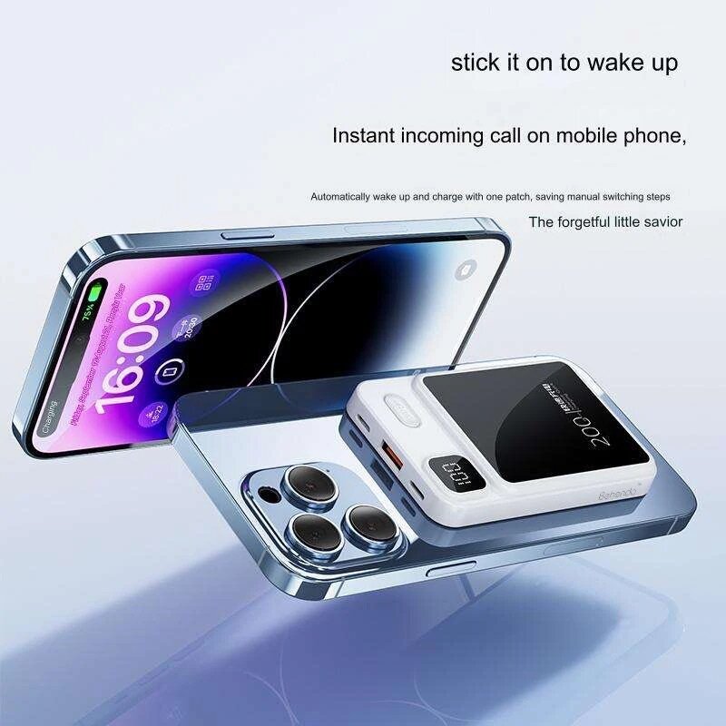 10000mah Magnétique Sans Fil Power Bank Chargeur Portable 20