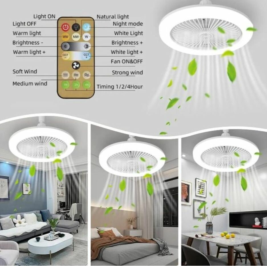 Ventilateur Plafonnier LED Multifonction