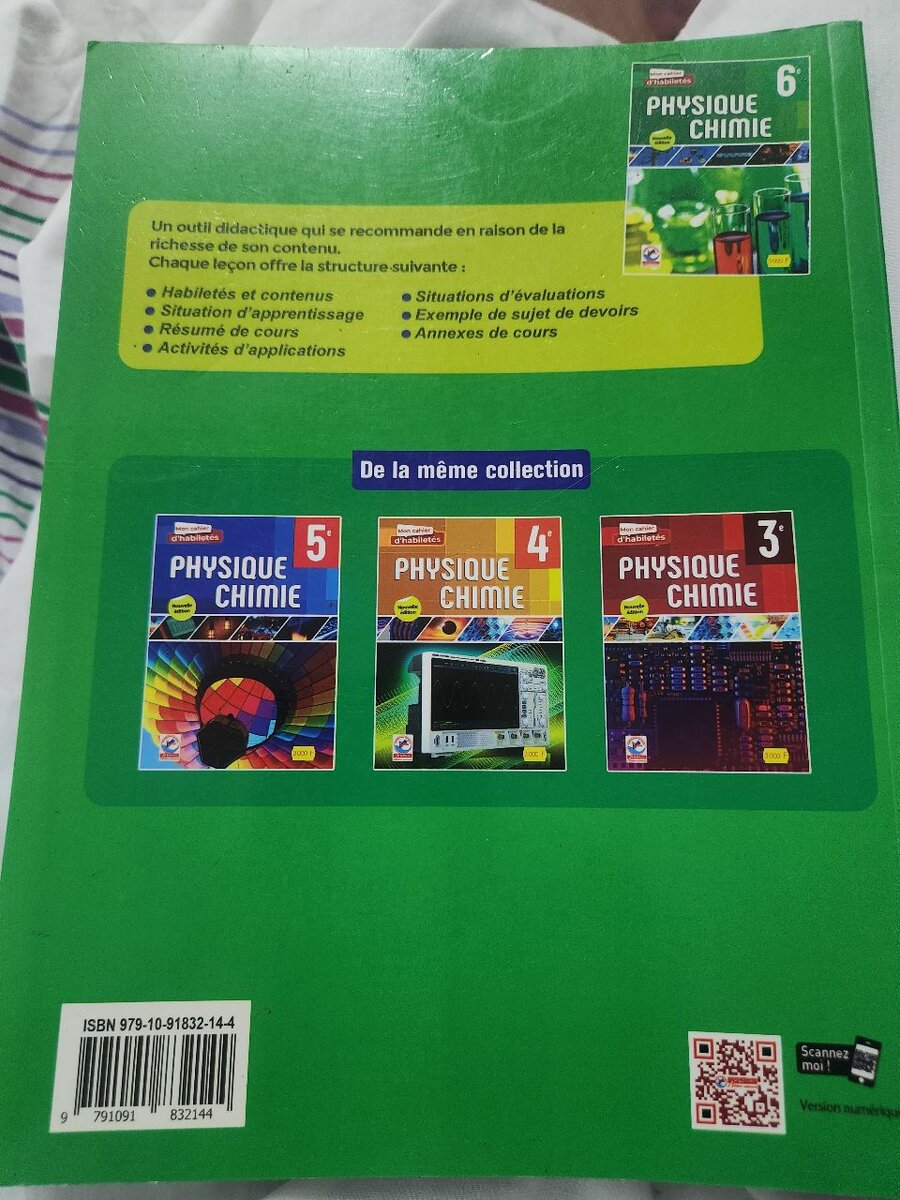 Manuel Physique Chimie 6e