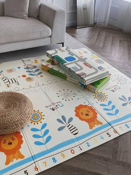 Tapis enfant éducatif lion