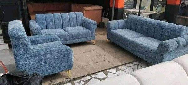 Canapé bleu moderne 3 pièces