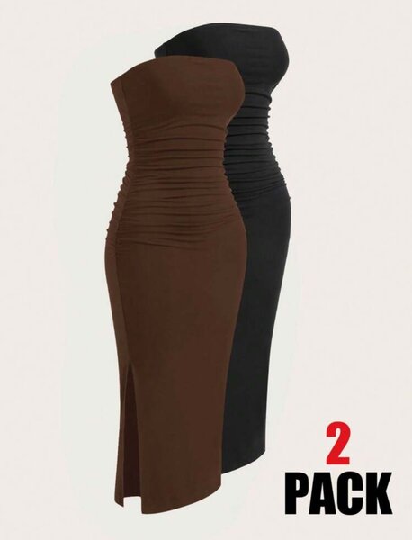 Robe moulante sans bretelles