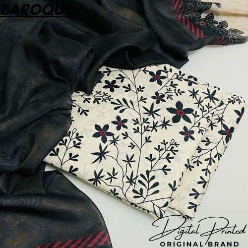 Digital lawn print 3 pc unsatich dc free