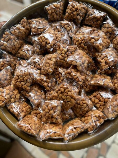 Croquettes et yaourt savoureux